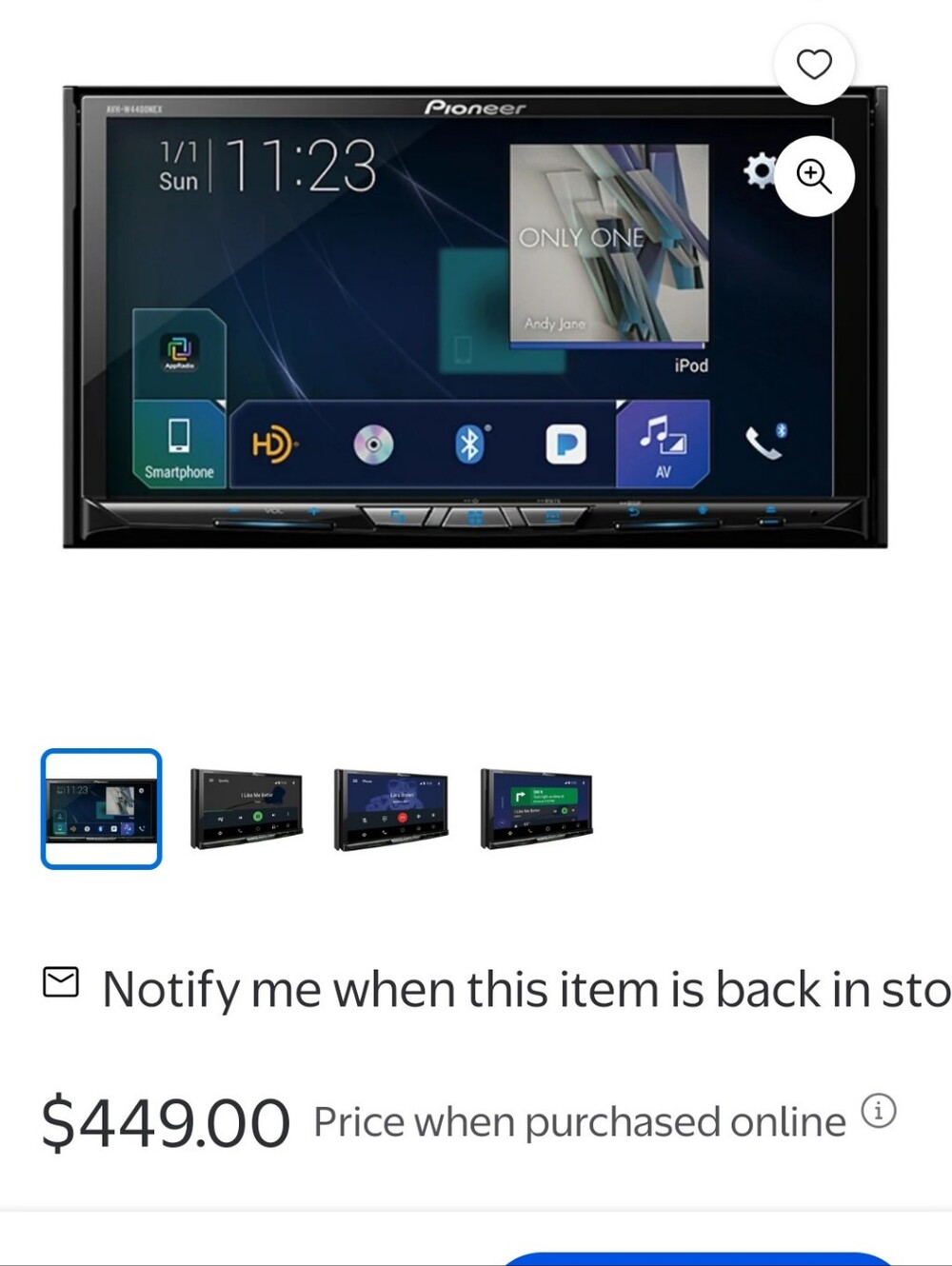 PIONEER AVH-W4400NEX 2019 Car Head Unit